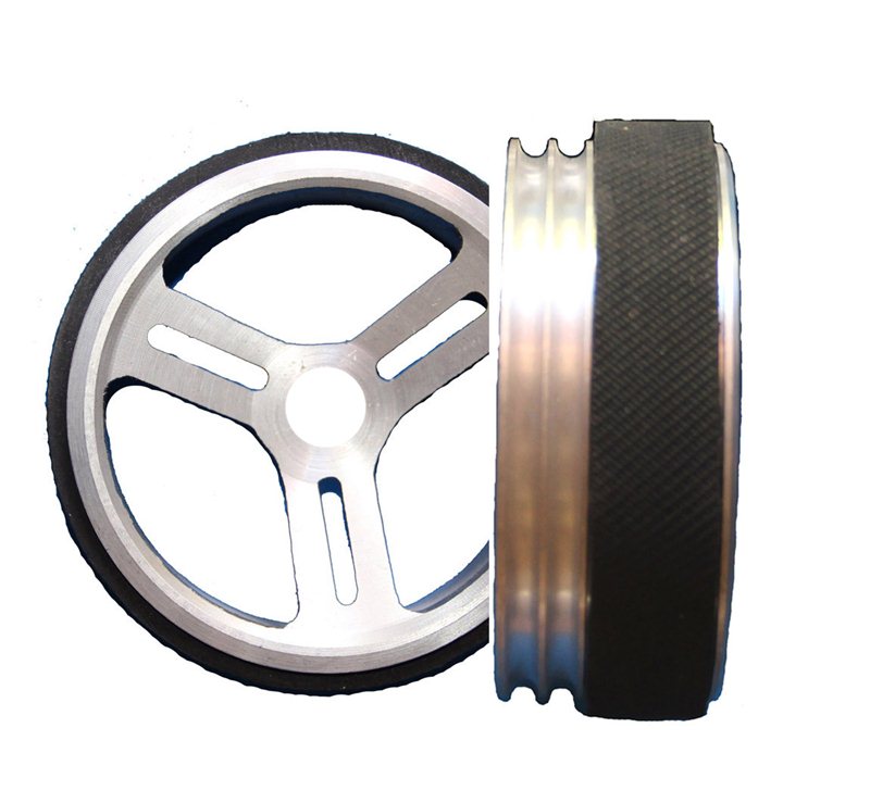Aluminum wheels diameter 100mm (use for DC motor )