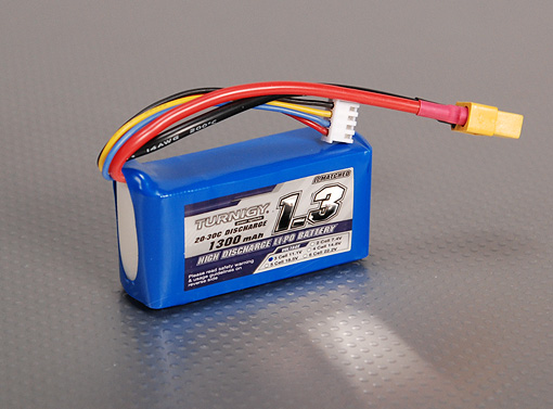 Battery Turnigy 1300mAh 3S 20C Lipo Pack